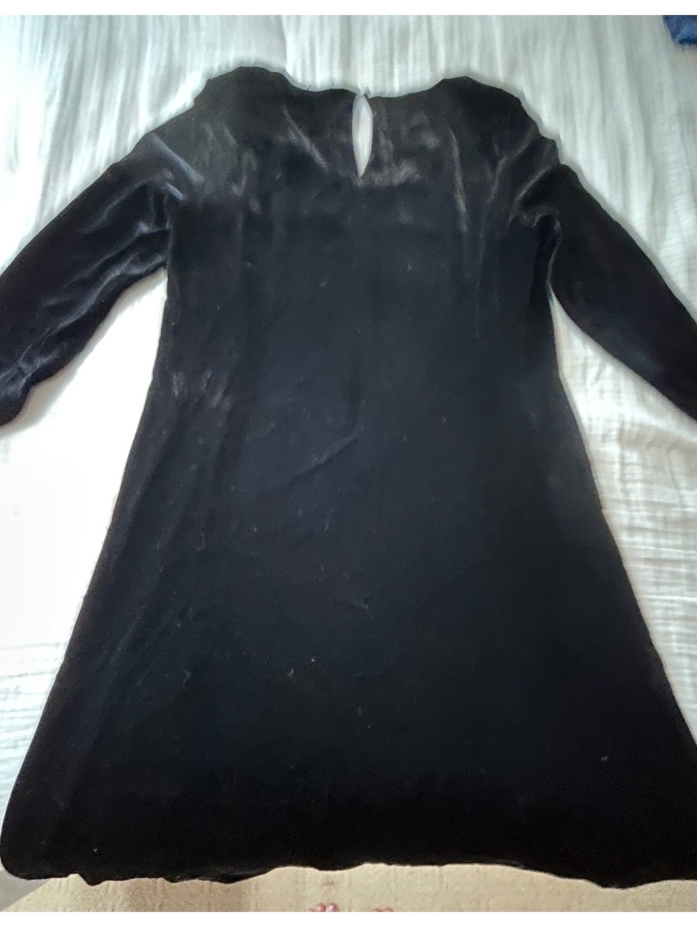 Eileen Fisher Velvet crew neck long sleeve dress